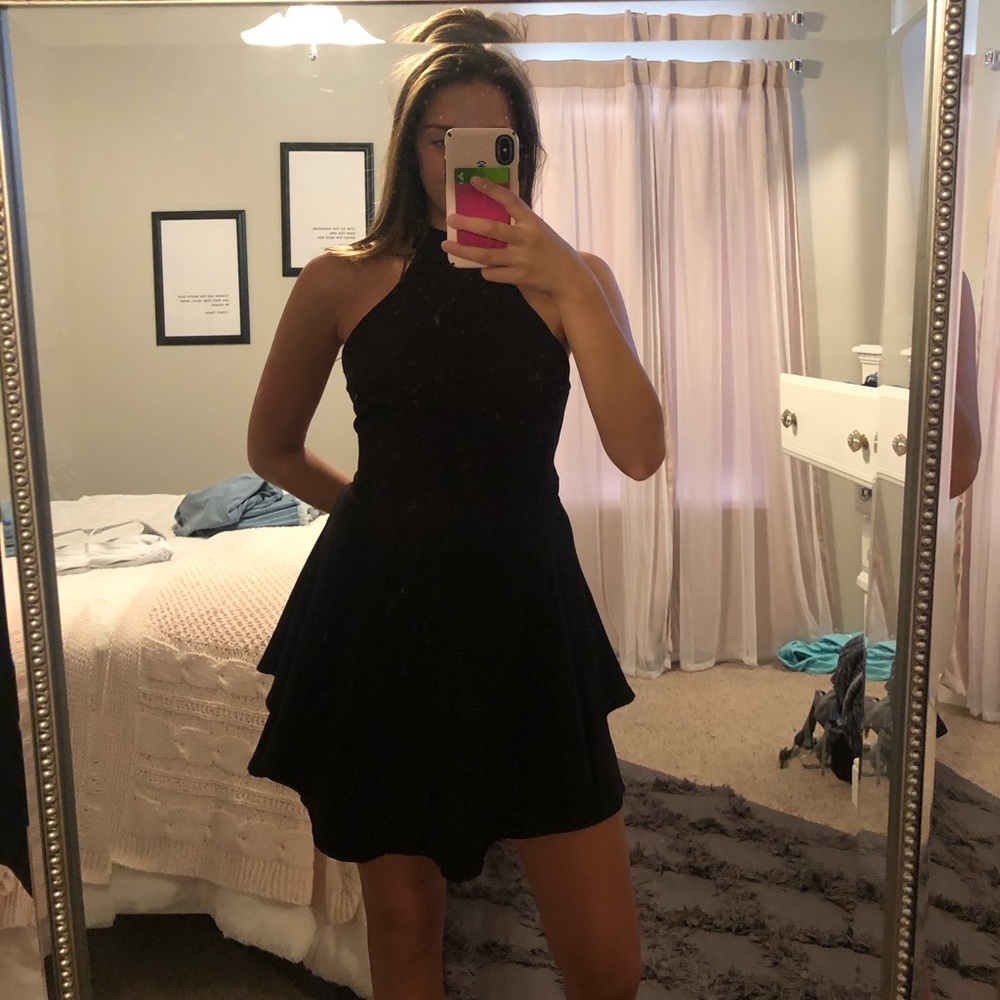 Backless Black Dress